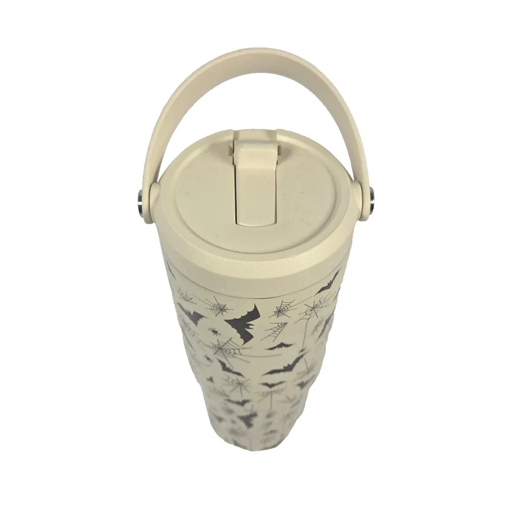 Hydrapeak Halloween Tumbler 24oz Cream Bats Spiders NWT Artisan Collection